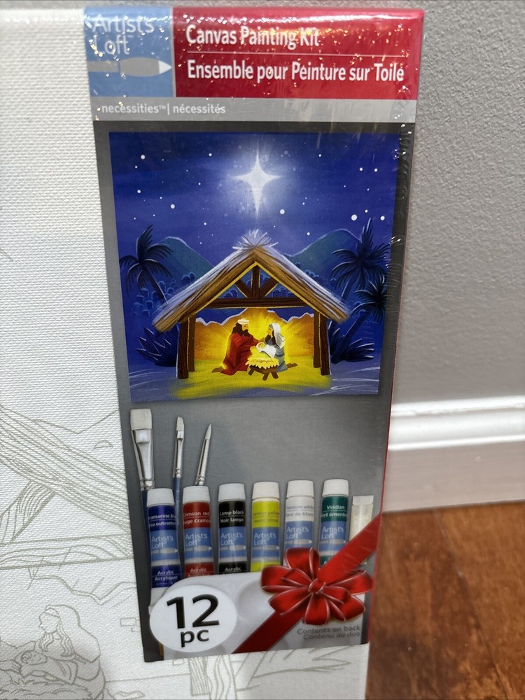 Artists Loft Canvas Painting Kit Nativity Set