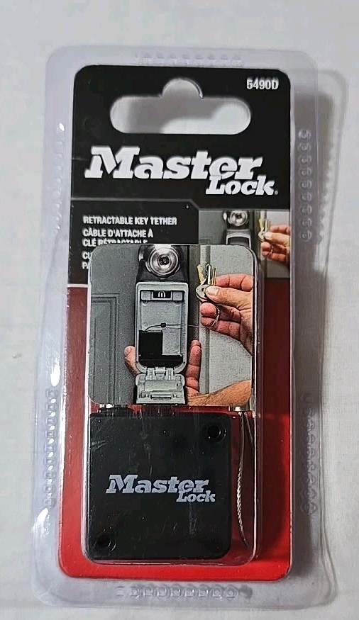Retractable Key Safe Tether, Master Lock 5490D, 36"