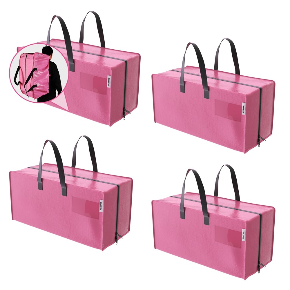 WORKPRO 4PC Heavy-Duty Extra Large Moving Bag Storage Tote w/Zipper Carry Handle