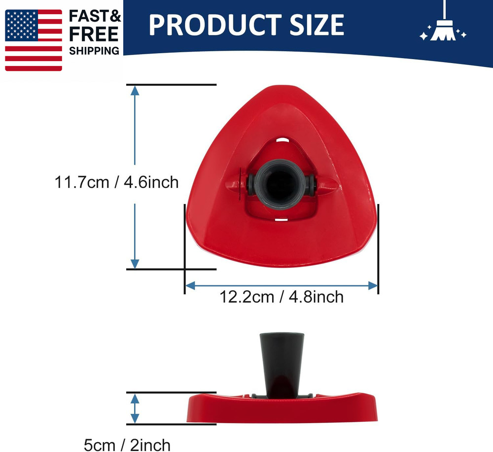 Spin Mop Replacement Head Base Compatible with Ocedar Rinseclean 2 Tank System