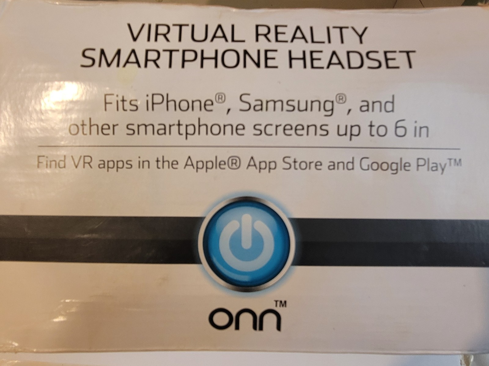 ONN White virtual reality smartphone headset