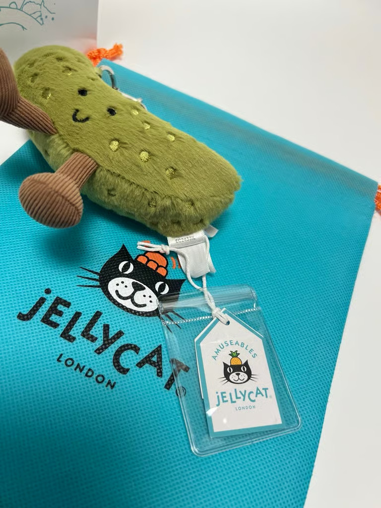 Jellycat Amuseable Green Sour Pickle Plush Toy - Cute Soft Collectible Doll NWT