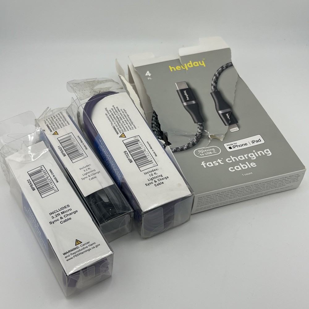 Lot Of 4 Untested Cords- with package damage