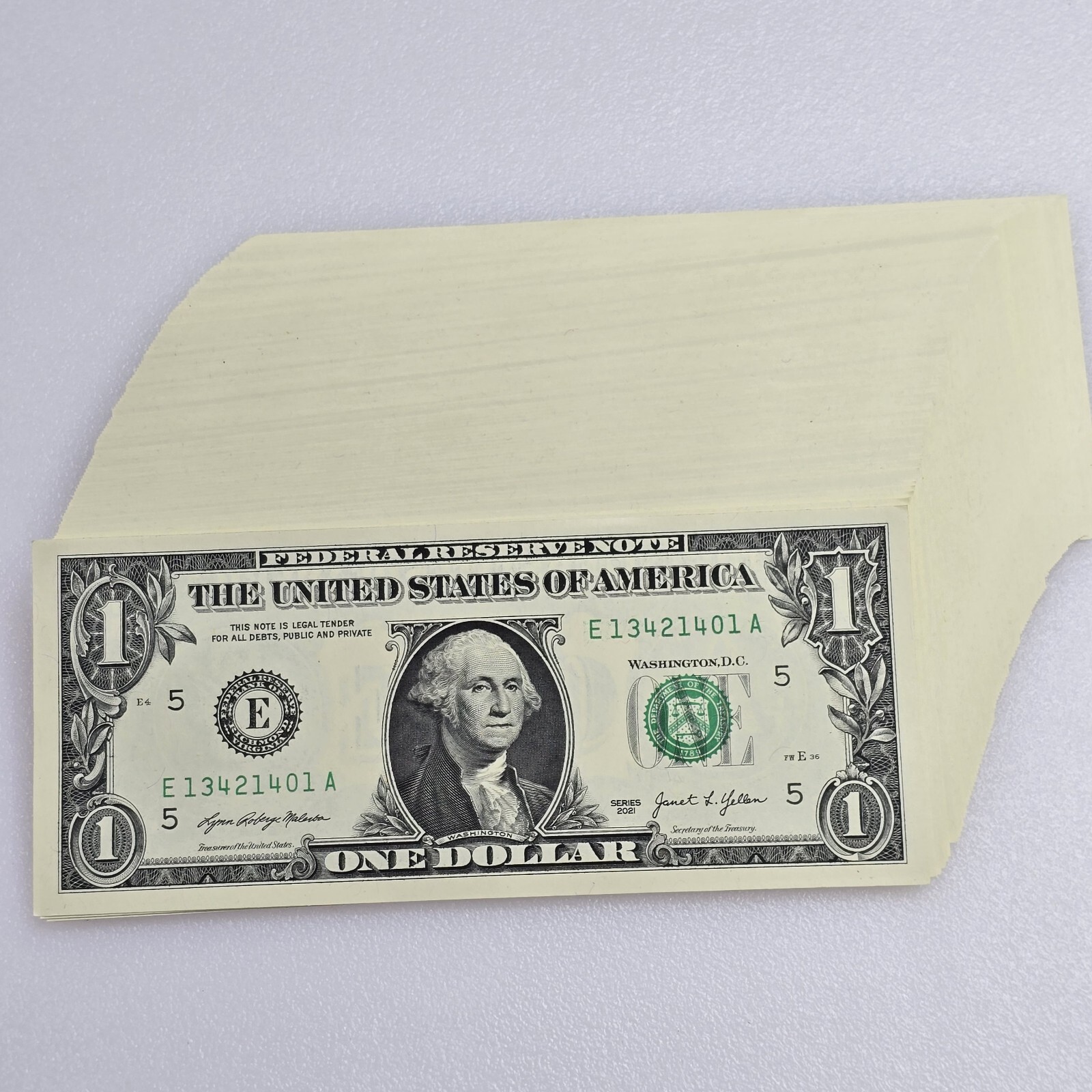 NEW 2021 Series Uncirculated Sequential ONE DOLLAR $1 Bills Lot of 10 From BEP