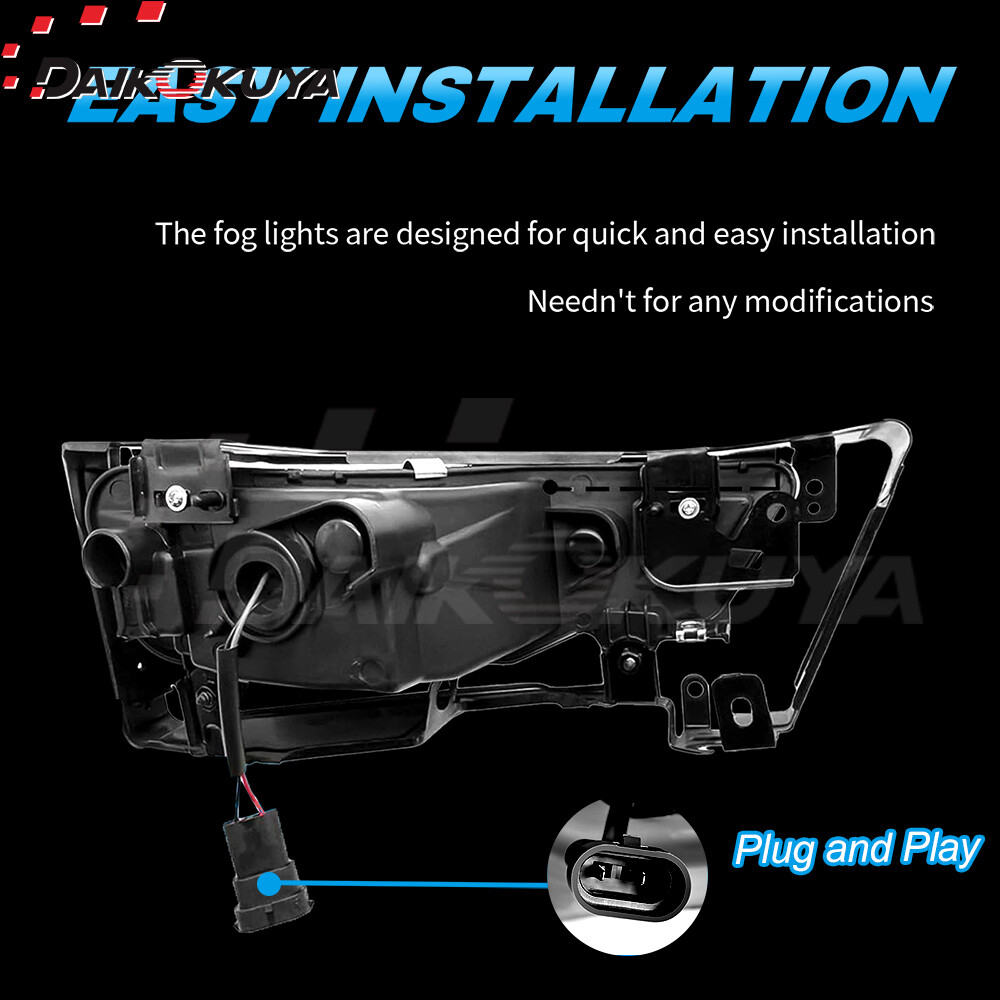 For 2013 2014 2015 Honda Accord 4DR Sedan LED Fog Lights Clear Lens Bumper Lamps