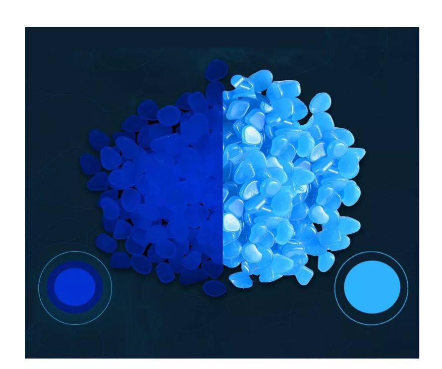 Glow in The Dark Rocks Indoor & Outdoor Use Blue, 450 Pieces