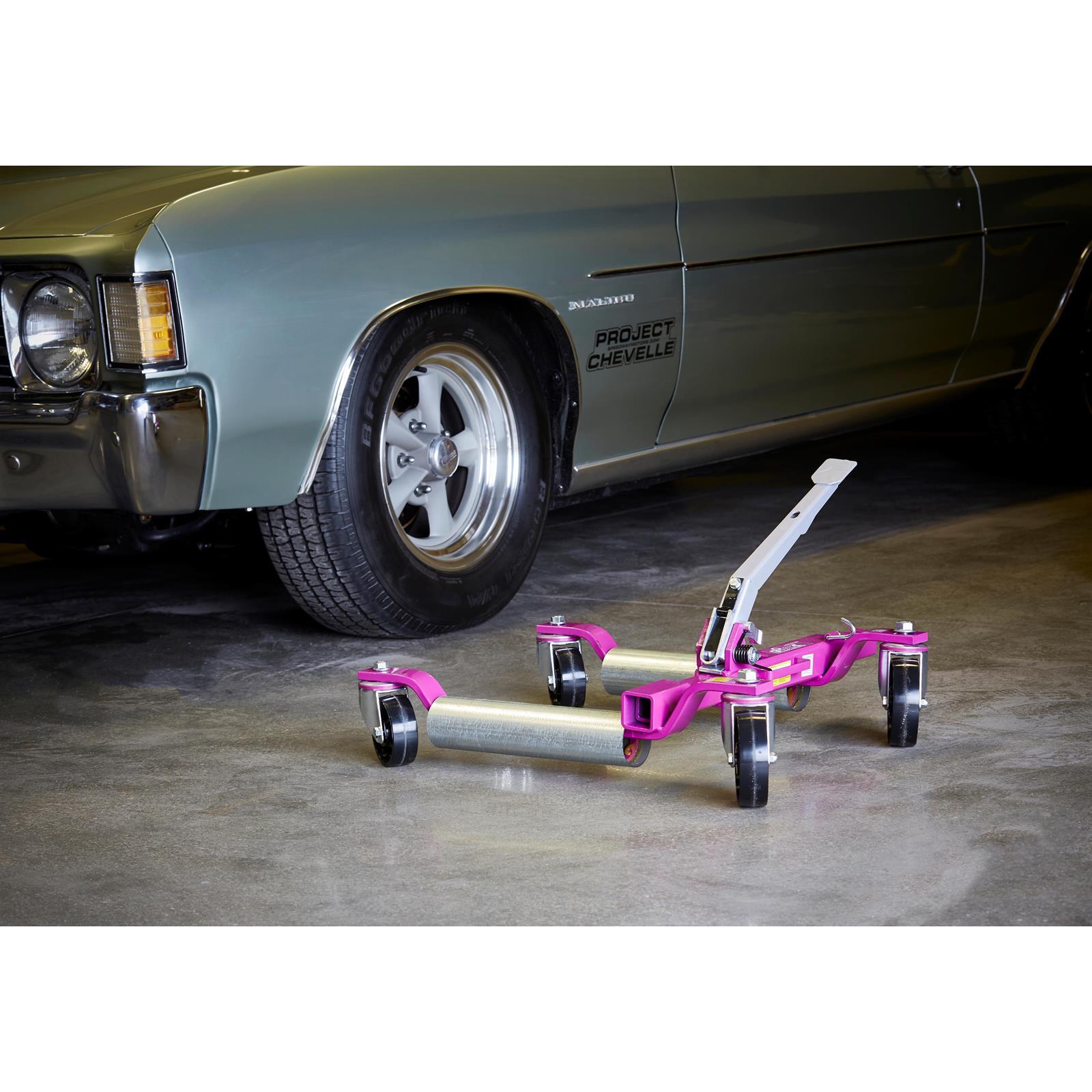 GoJak Car Wheel Dolly Master Set with Storage Rack, Set of 4, 1574lb Capacity