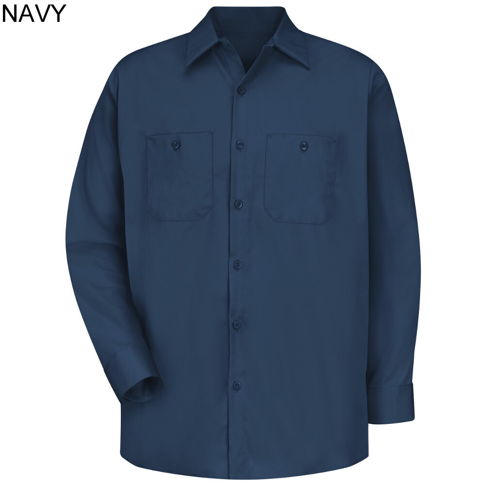 Red Kap Men's 100% Cotton 2-Pocket Work Shirt Industrial Uniform
