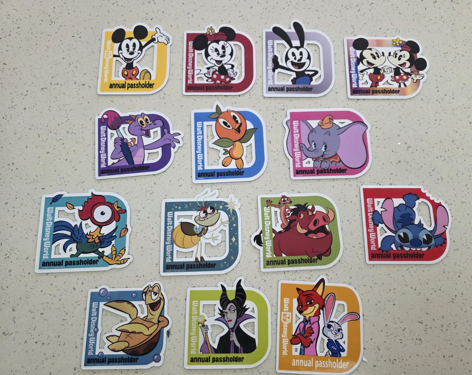 Walt Disney World Passholder Magnet Set Of 14Magnets (Homemade)
