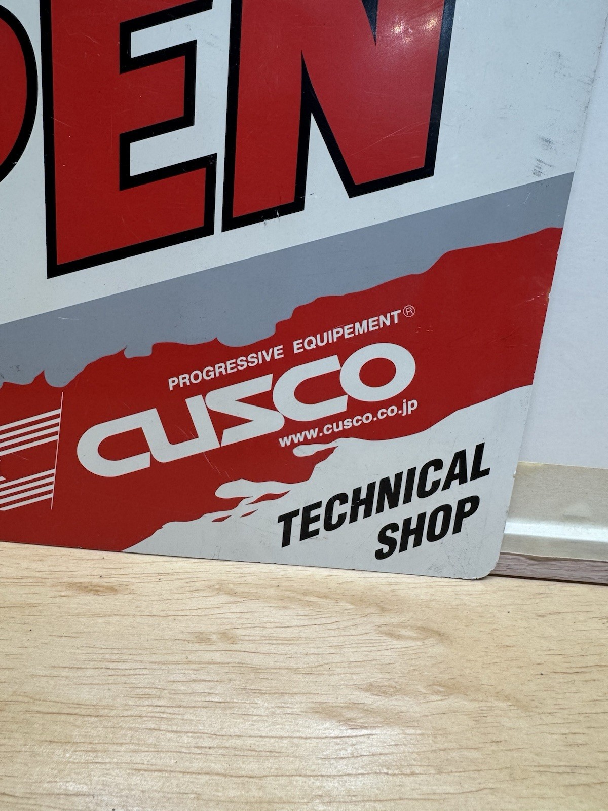 Cusco Jdm Technical Shop Sign Super Rare Gas And Oil Memorabilia Collectible