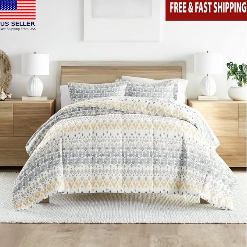 Lightweight Down Alternative Comforter Set Hypoallergenic Microfiber Soft Warmth