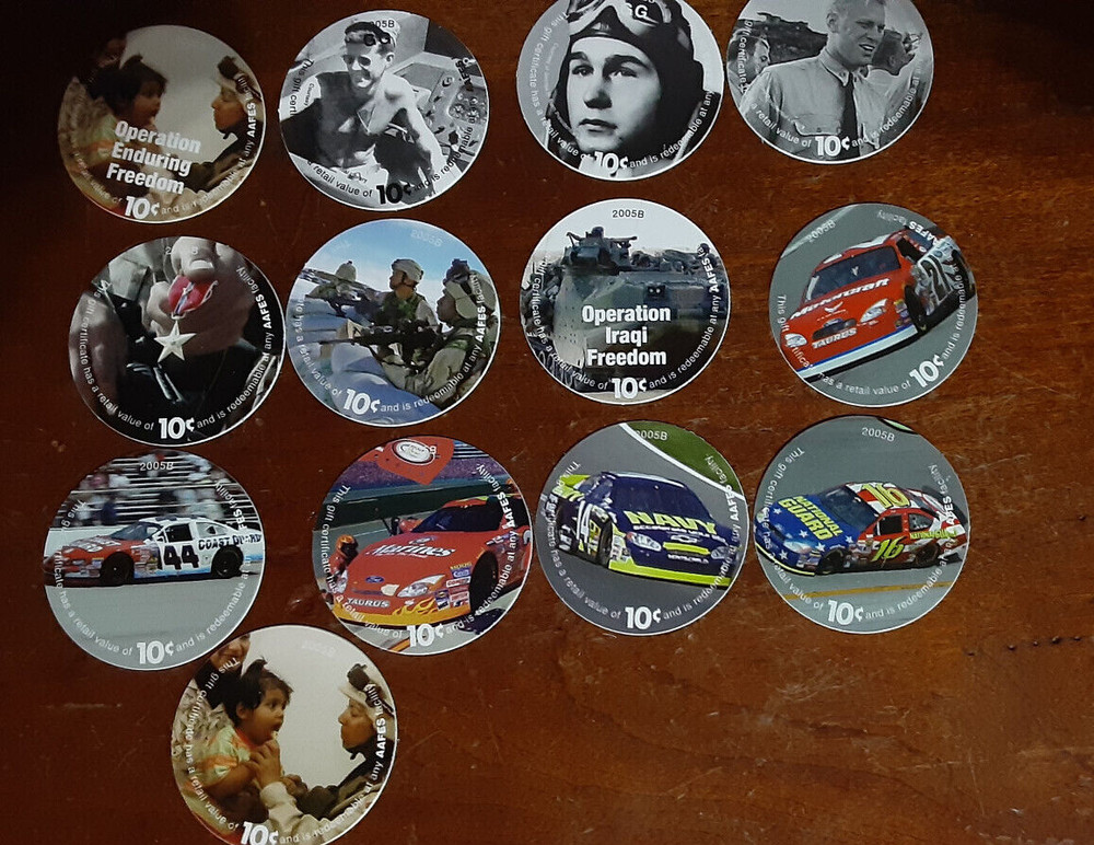 7th  Print  10  Cent  Set AAFES   Pogs  2005B printing  Uncirculated