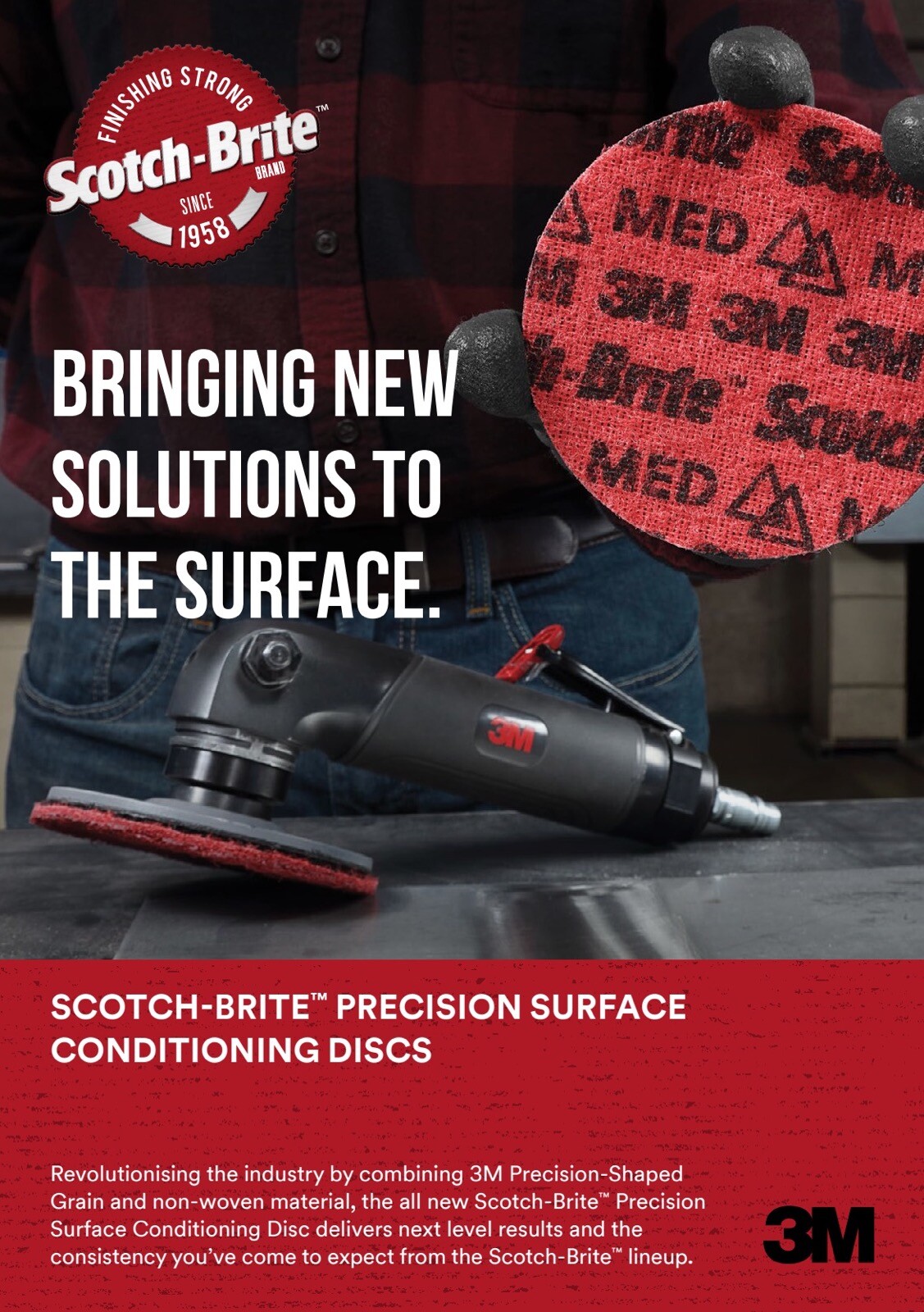 25) 3M Scotch-Brite Roloc TR 2" PRECISION Surface Conditioning Disc Extra Coarse