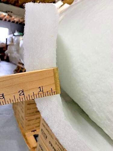 Bonded Dacron Polyester Batting, 1-1/4" x 30". Note:  Thickness Is Before Vacuum