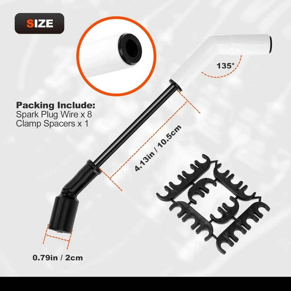 Spark Plug Wire Set-Extreme 9000 Ceramic Boot Accel 9070C 8pcs