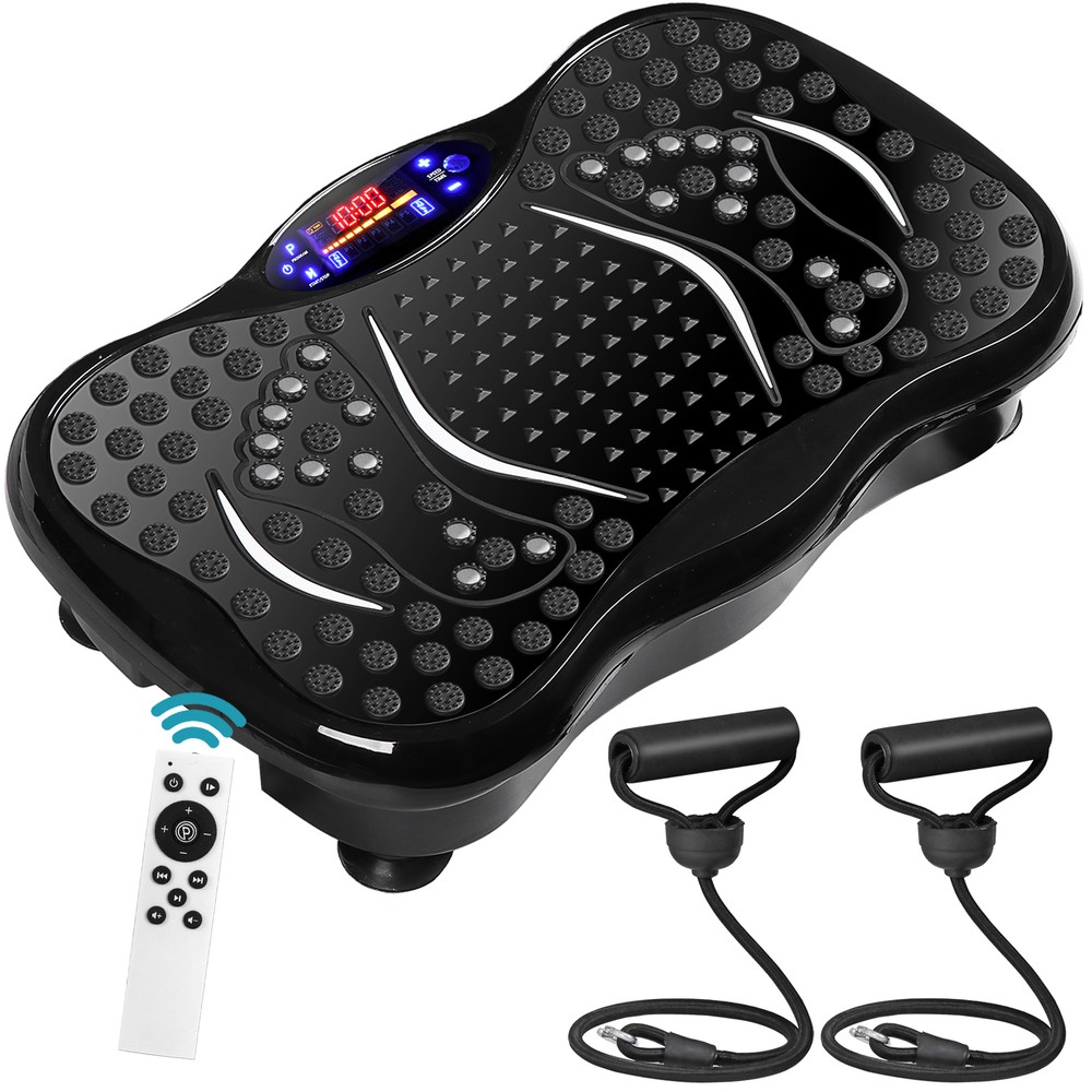 Vibration Plate Exercise Machine Shaking Whole Body Mini Workout Platform Black
