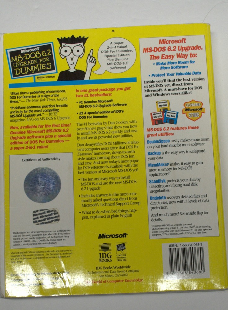 MS-DOS 6.2 Update for Dummies