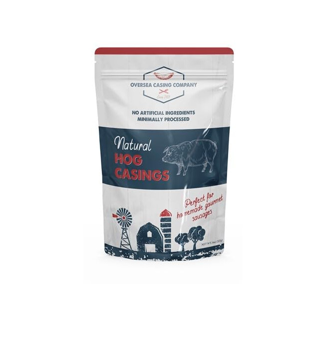 Natural Hog Casings, Edible Sausage Skins for Meat Processing - All Natural 8 oz