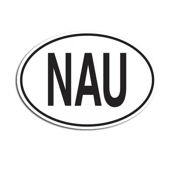 NAU Nauru Country Code Oval Sticker Decal