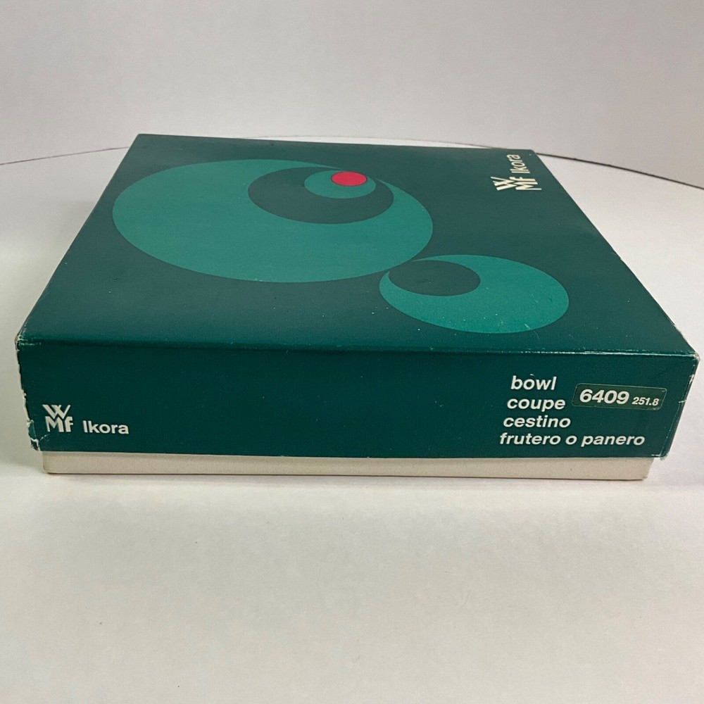 WMF IKORA GERMAN SILVERPLATE 7 3/8”W FRUIT CANDY SHALLOW FOOTED BOWL VINTAGE EUC