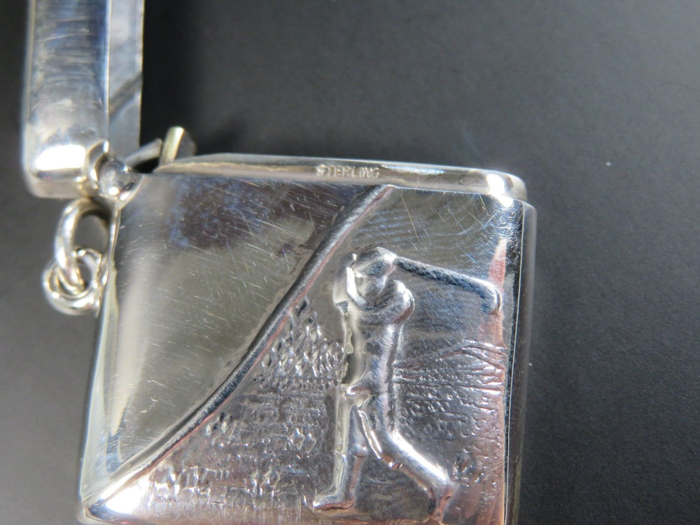 STERLING SILVER GOLF VESTA CASE
