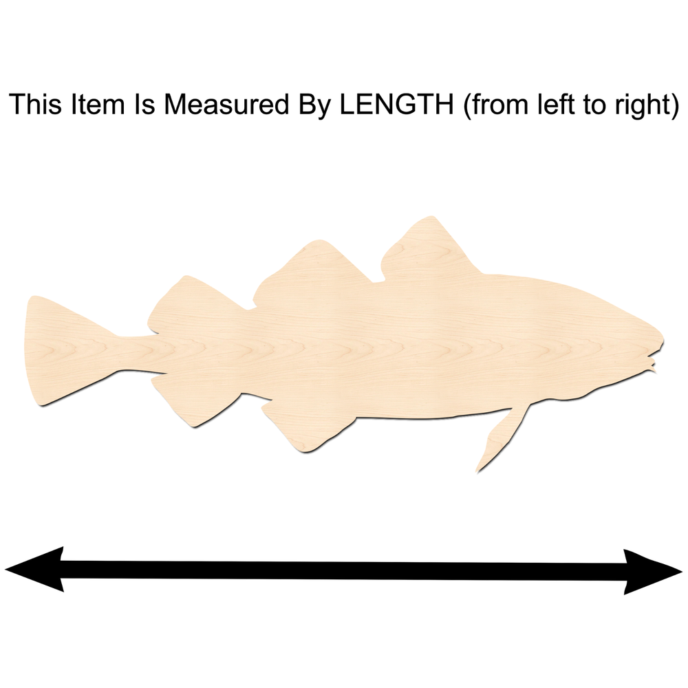 Cod Shape-Wooden Cod Fish Cutout