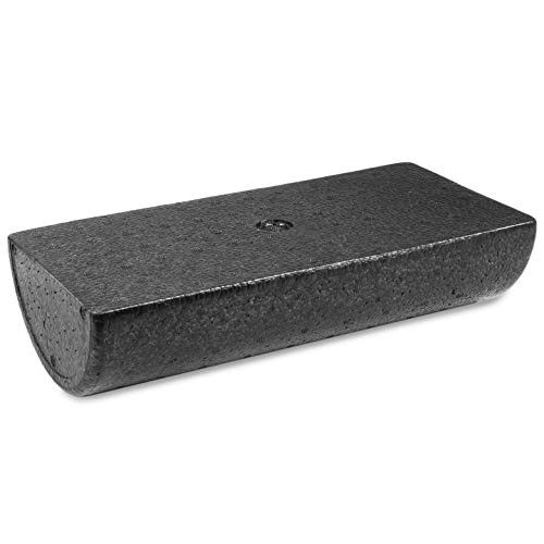 High Density Half Round Foam Roller Black 12" X 3"