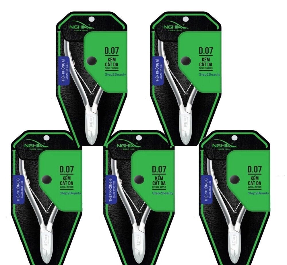 Nghia - Stainless Steel Cuticle Nipper D-07 Jaw 14 ( Pack of 5)