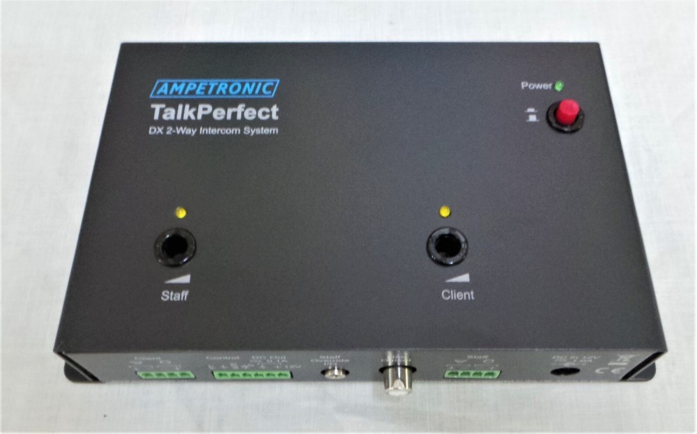Ampetronic Talkperfect DX 2-way intercom system.