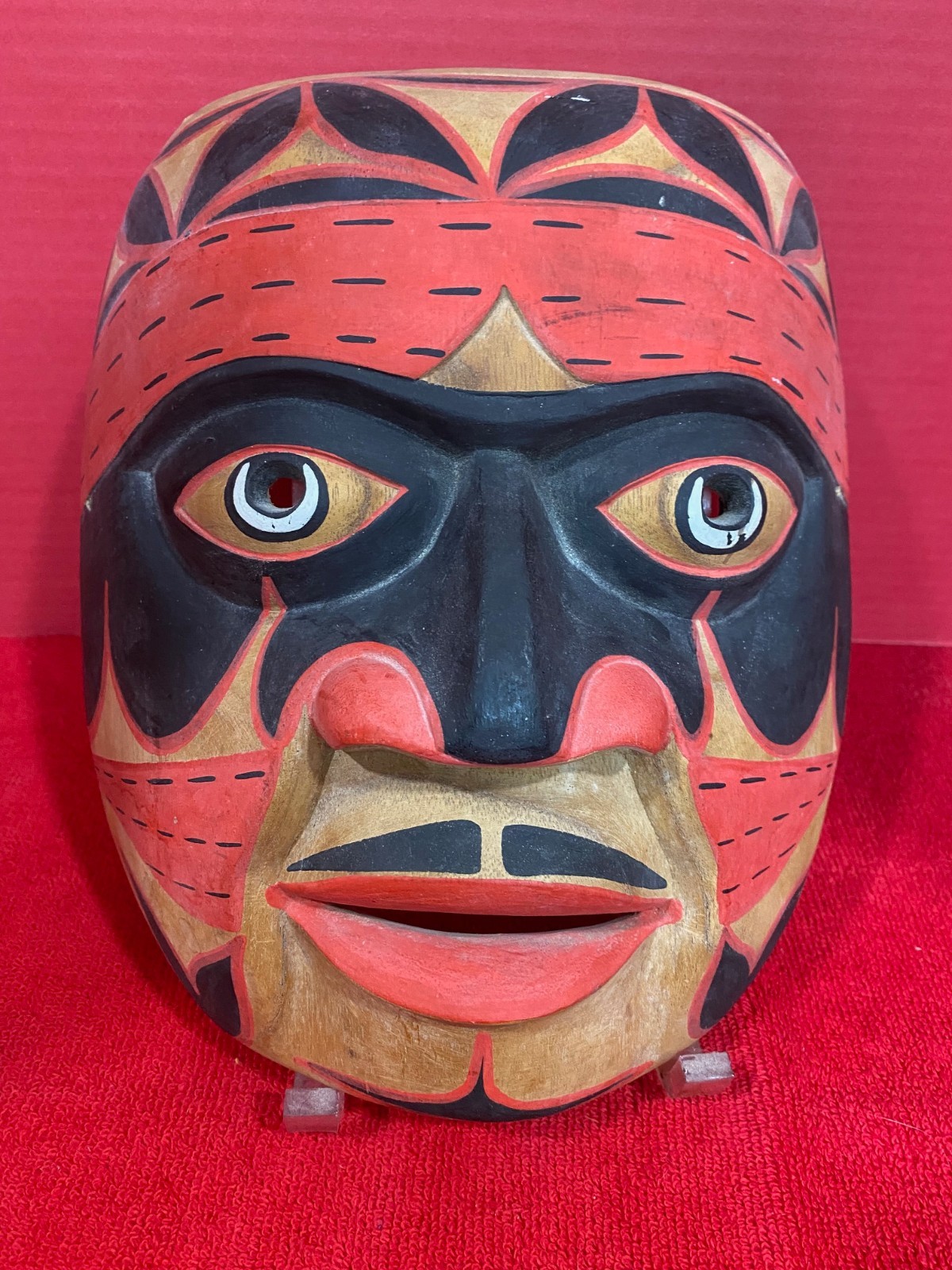 Vintage Pacific Northwest Carved Wood Mask
