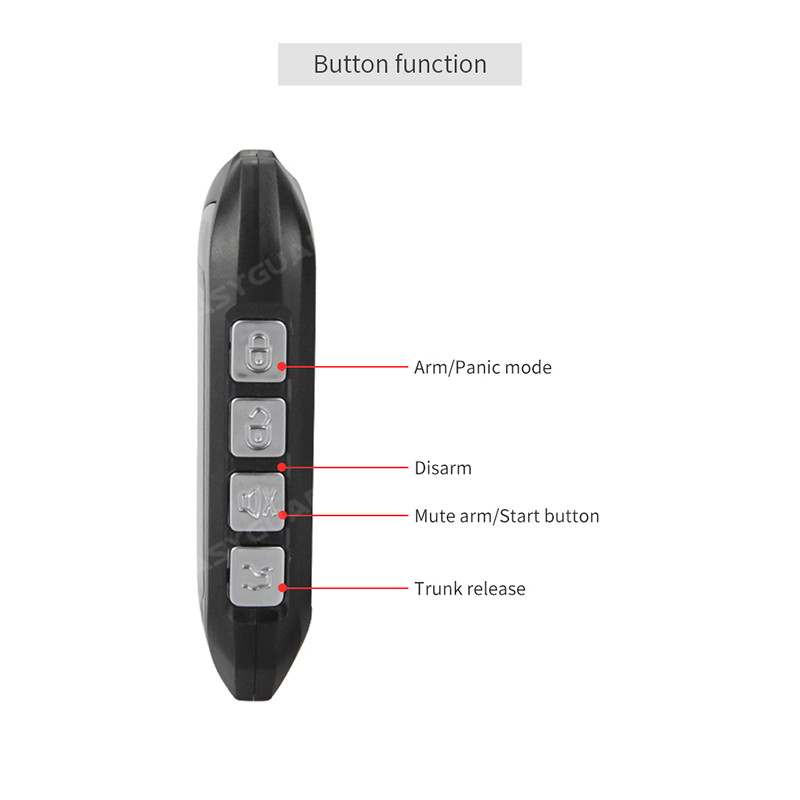 EASYGUARD 2 Way Car Alarm System LCD Pager Display auto Start push engine stop