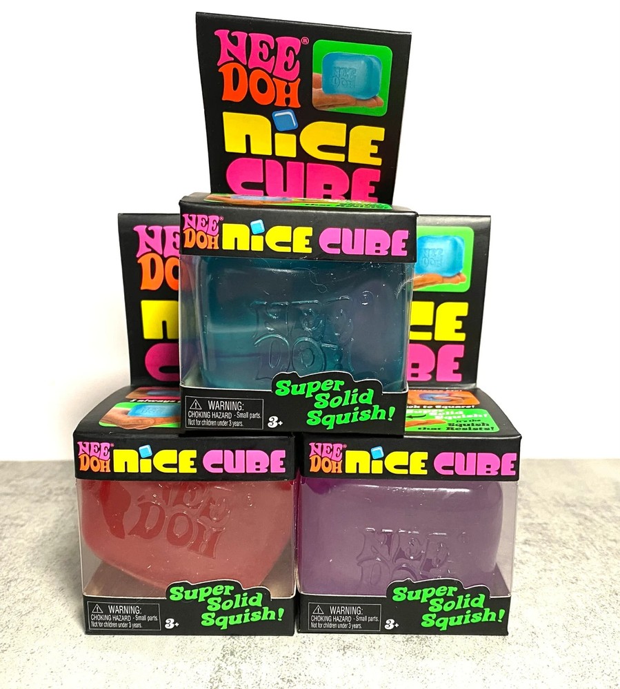 Nee Doh Nice Cube, Sensory Squeeze Cube Fidget Toy