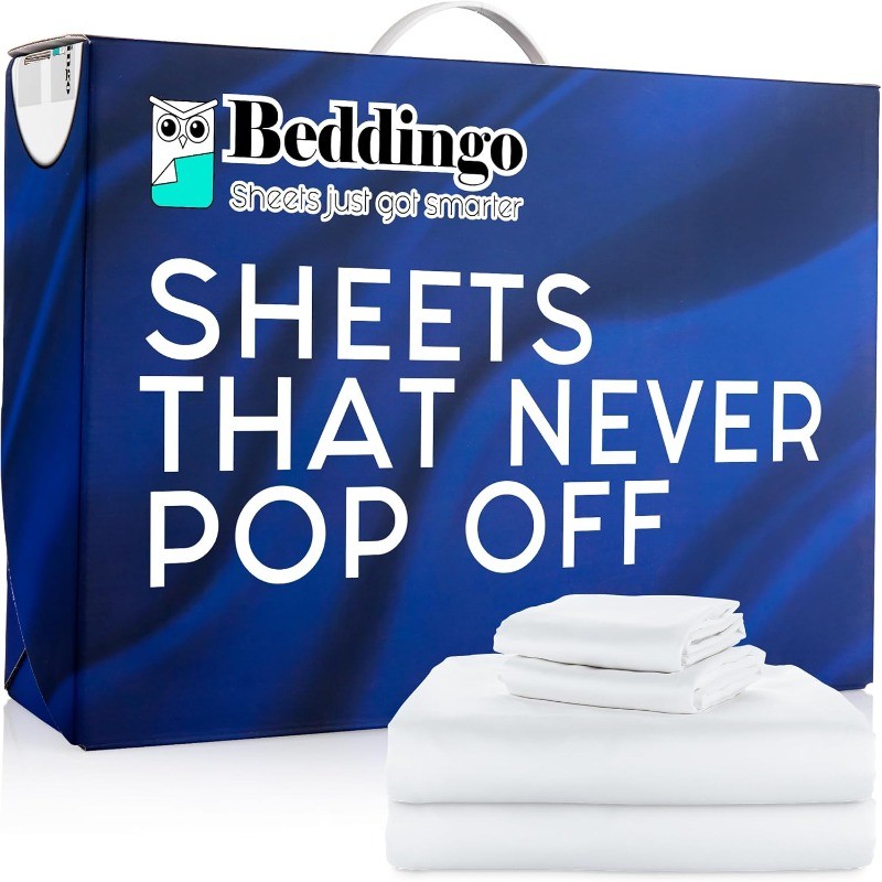 Fitted Sheets & Base Set - 100% Cotton, 1 Base + 2 Sheets + 2 Pillowcases
