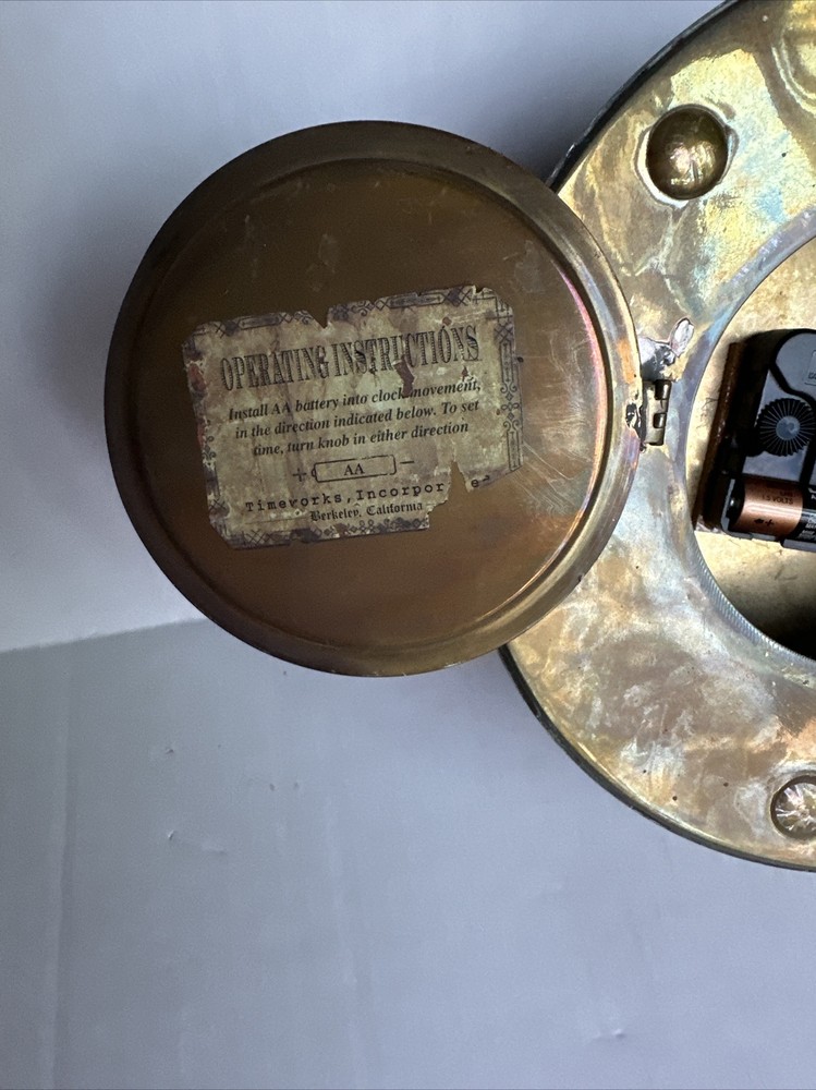 Atlantic Steam Navigation Co. NY Nautical Clock Timeworks, Berkeley, CA
