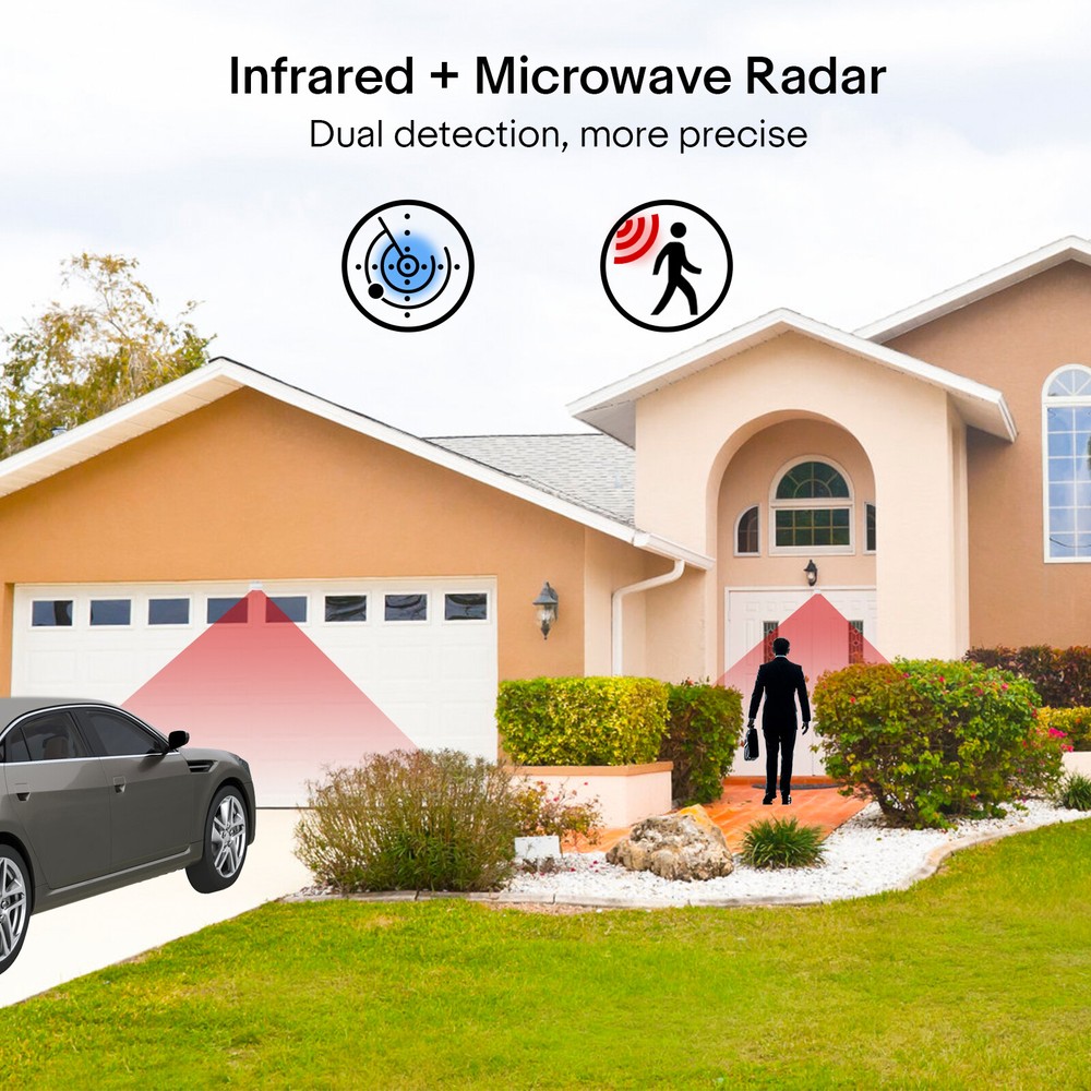 918ft Long Range Driveway Alarms Waterproof Wireless Motion Sensor with 2 Sensor