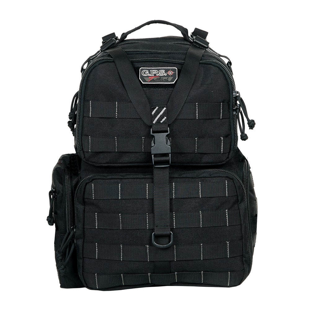 GPS Tactical Backpack 3 Pistol Cases MOLLE Storage Waist Strap Honeycomb Frame