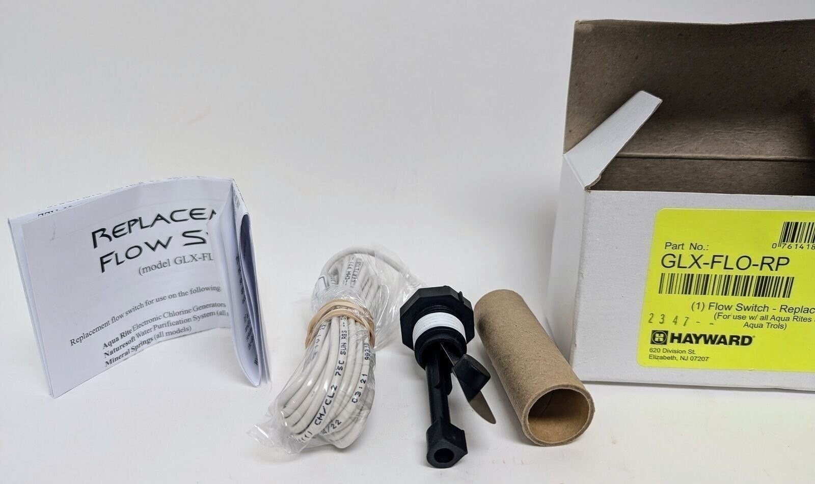 Hayward GLX-FLO-RP Flow Switch Replacement with 15-Feet Cable OEM