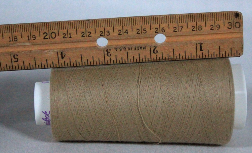 2 MAXI-LOCK ALL-PURPOSE 100% POLYESTER SERGER THREAD~3000 YD CONE KHAKI NEW