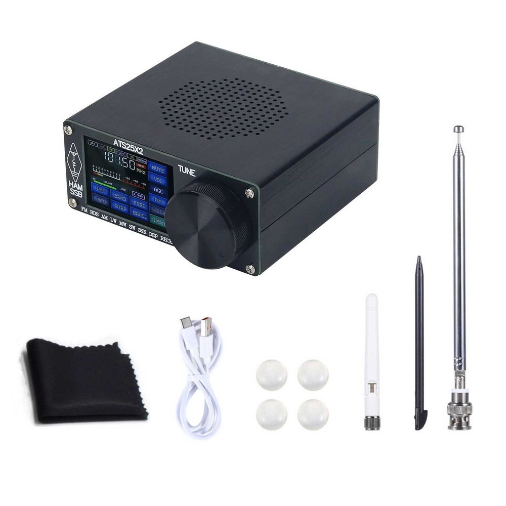 Multi-Function ATS25X2 WIFI Radio Receiver FM RDS AM LW MW SW SSB DSP w/ Antenna
