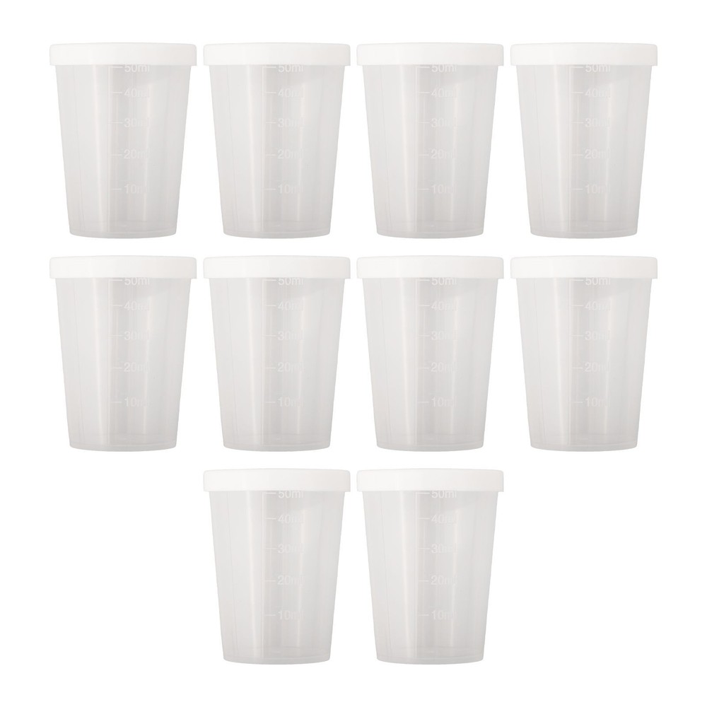 Measuring Cups Cup Transparent With White Lids Cap Container DIY Tools