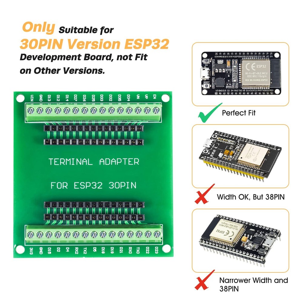 2pcs ESP32 breakout board shield GPIO for 30PIN ESP32 development board