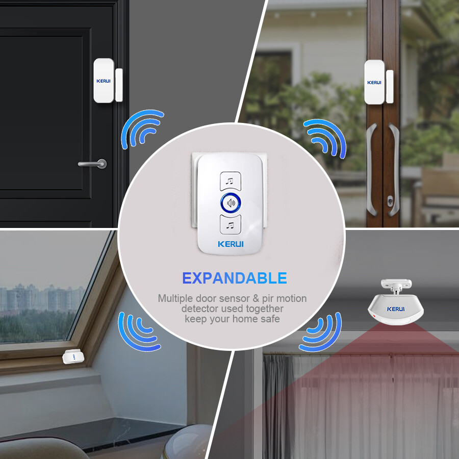 Wireless Doorbell Plug & Play Plugin Receiver Waterproof Adjustable Volume White
