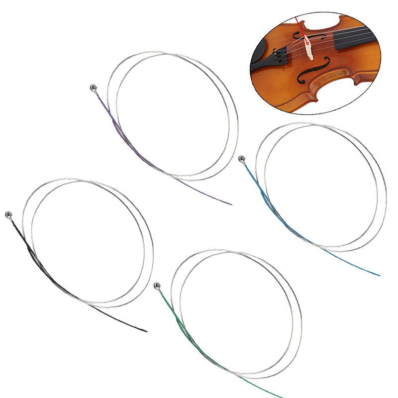 Full Set High Quality Violin Strings Size 4/4 & 3/4 Steel G D A and E Strings