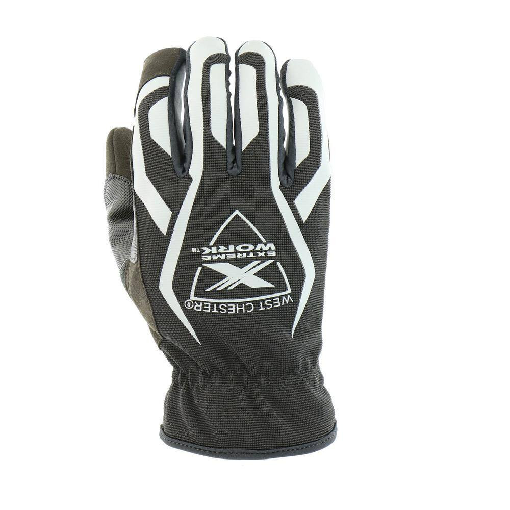 Extreme Work Large Black/Gray Multi-Purpose Performance Synthetic Leather Work G