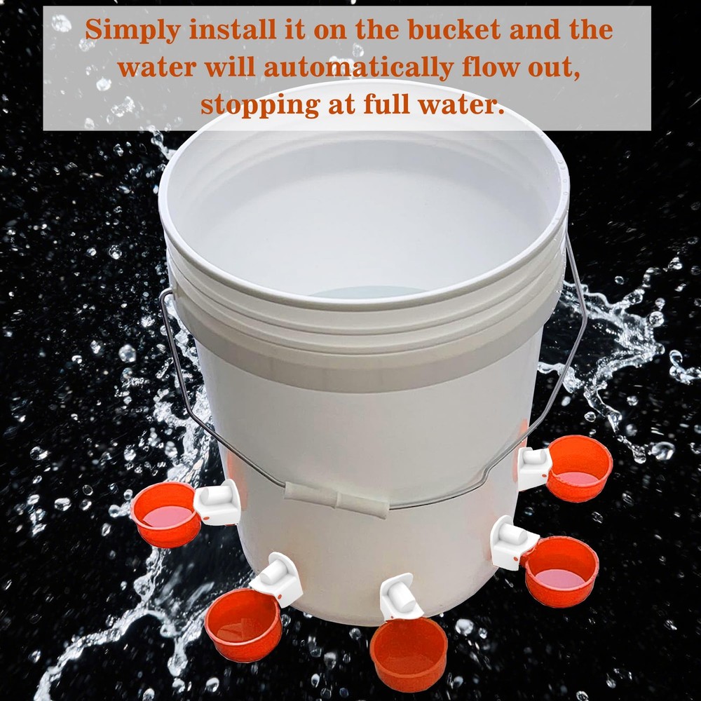 8pcs Large Automatic Chicken Waterer Cups | Chicken Water Feeder Suitable for...