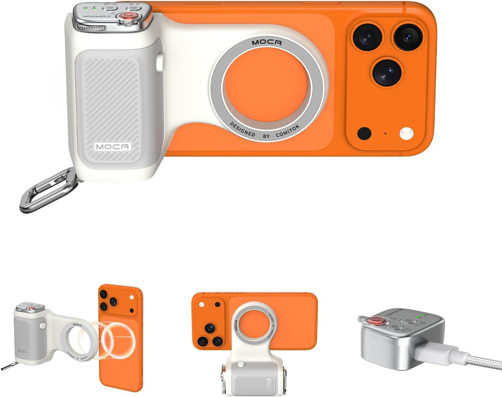 COMITOK MOCA iPhone 17 Pro Camera Grip No Need App for iOS26, Compatible iOS17 a