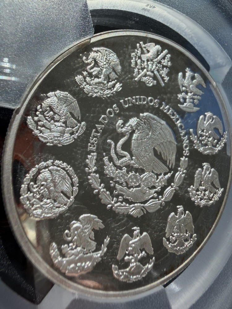 1999-2000 Mo PCGS PR69 DCAM - 2oz Silver MEXICO Millenium Architecture 10 Peso