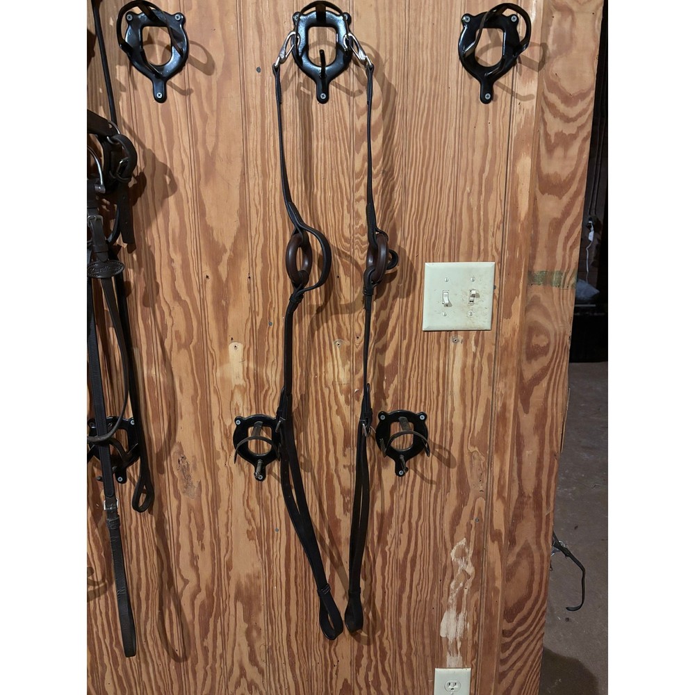 Leather Side Reins with Rubber Donuts