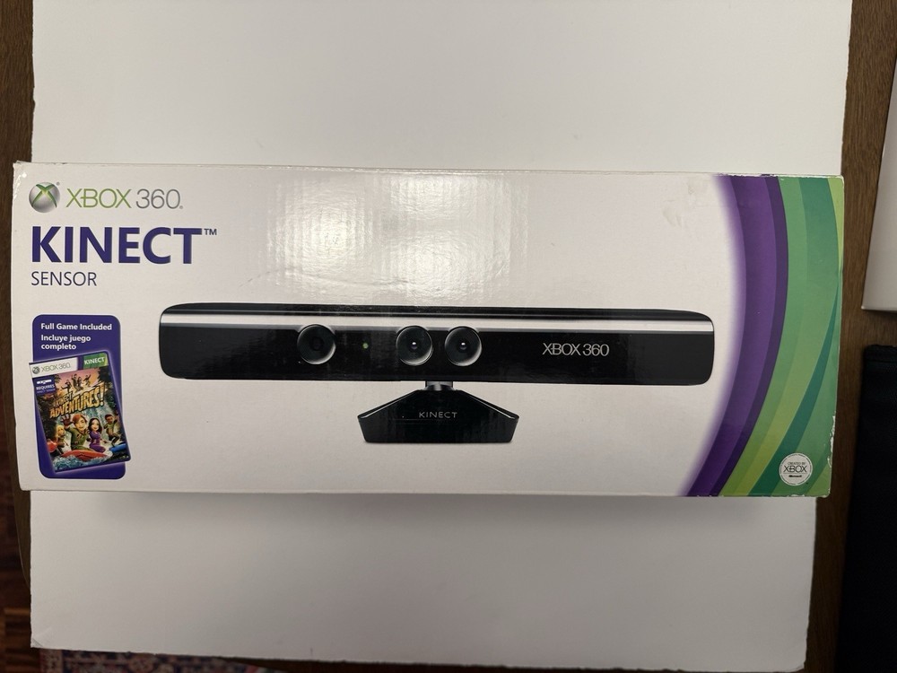 Microsoft Xbox 360 Kinect Motion Sensor Camera Black, CIB, Open Box