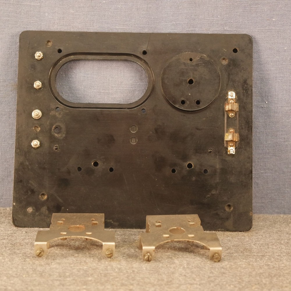 1924 RCA Radiola III Front Panel With Tube & Transformer Mounting Brackets